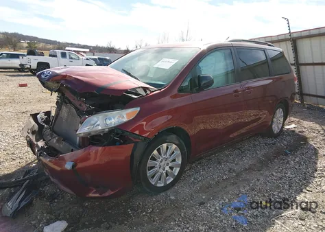 2012 Toyota Sienna Le 7 Passenger из США, поврежденный, VIN 5TDJK3DC3CS036397